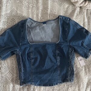 Old Navy Denim Blue Blouse
